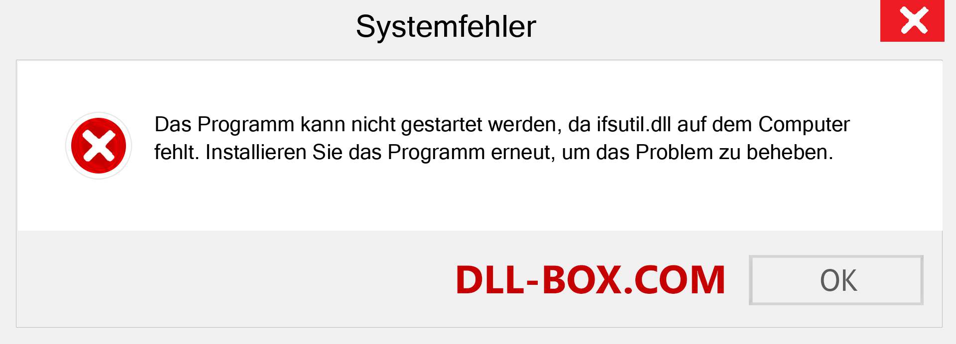 ifsutil.dll-Datei fehlt?. Download für Windows 7, 8, 10 - Fix ifsutil dll Missing Error unter Windows, Fotos, Bildern